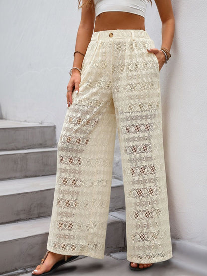 Women Textured Loose Fit High-Rise Non Iron Trousers