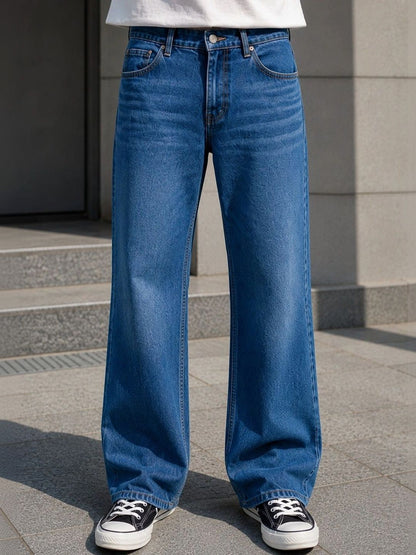 Men Bootcut Mid-Rise Light Fade Jeans