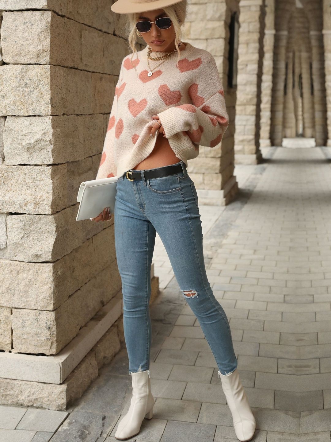 Women's Nowi Women Printed Pullover Blend Regular Fit