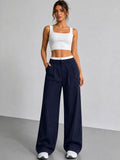 Women Striped Relaxed High-Rise Pleated Trousers