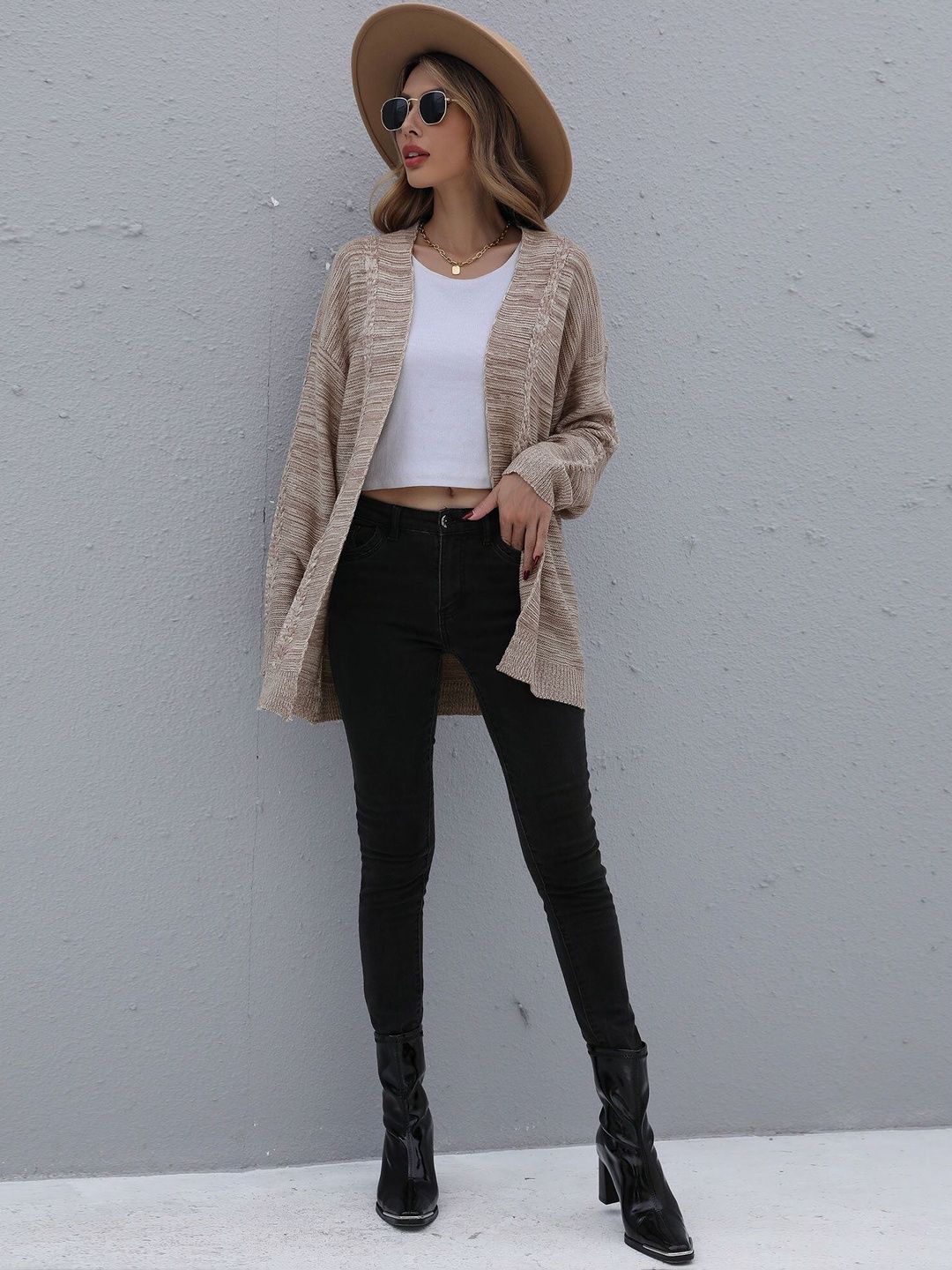 Women's Beige Colourblocked