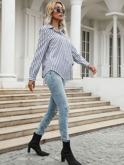 Women Striped Casual Shirt