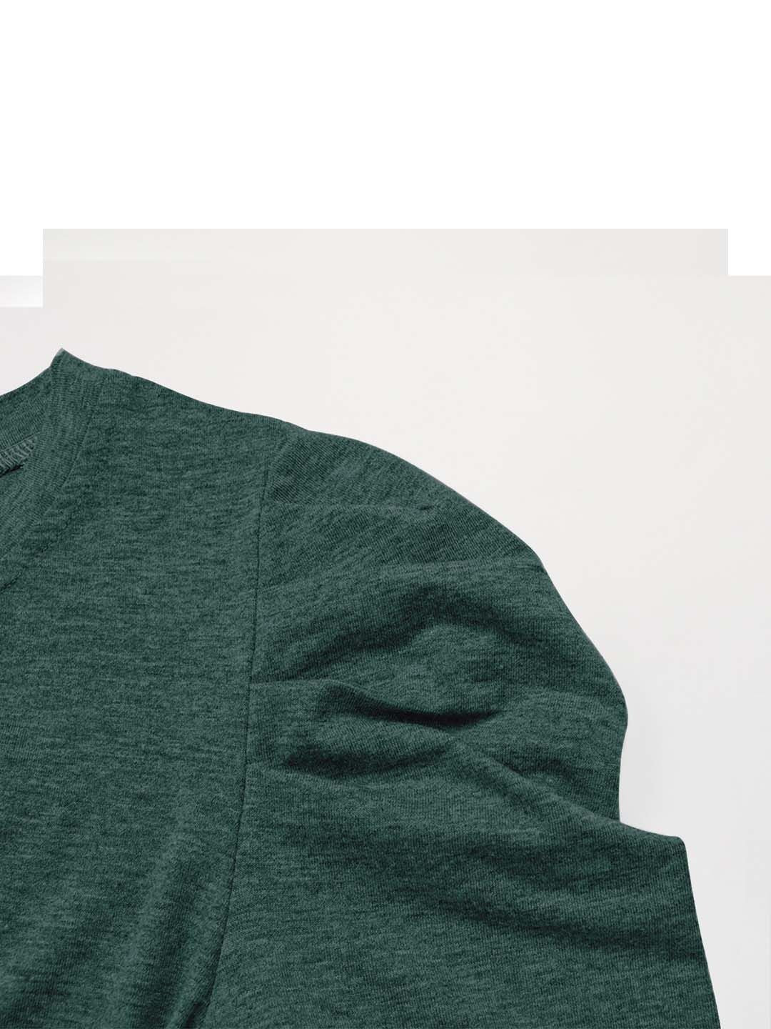 NOWI Round Neck Puff Sleeve Top