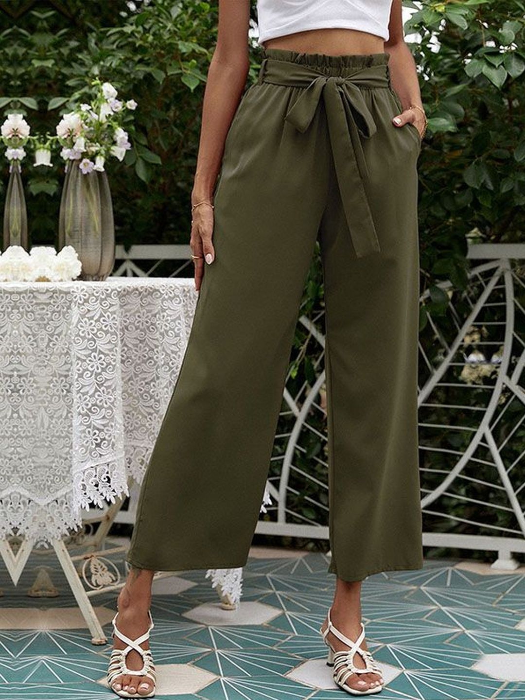 Women High-Rise Non Iron Trousers