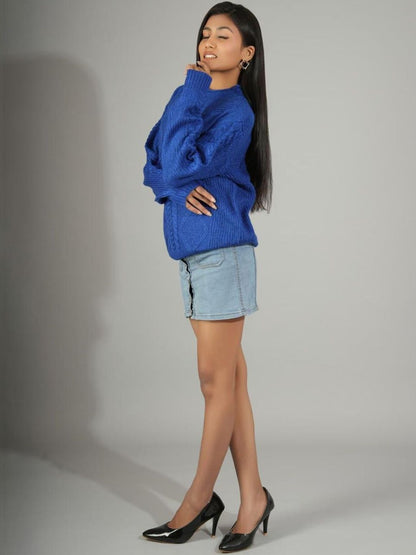 NOWI Women Cable Knit Woollen Pullover