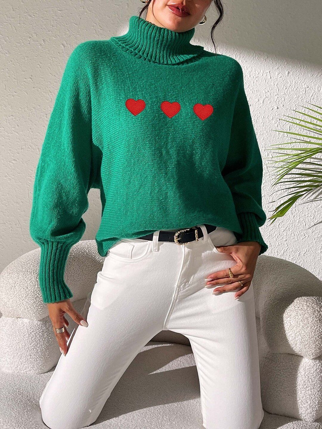 Women Embroidered Pullover with Embroidered Detail