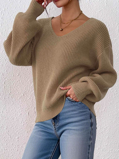 Women Ribbed Pullover