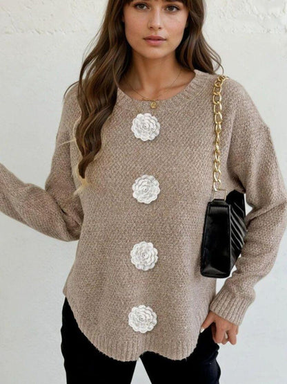 Women Pullover with Applique Detail