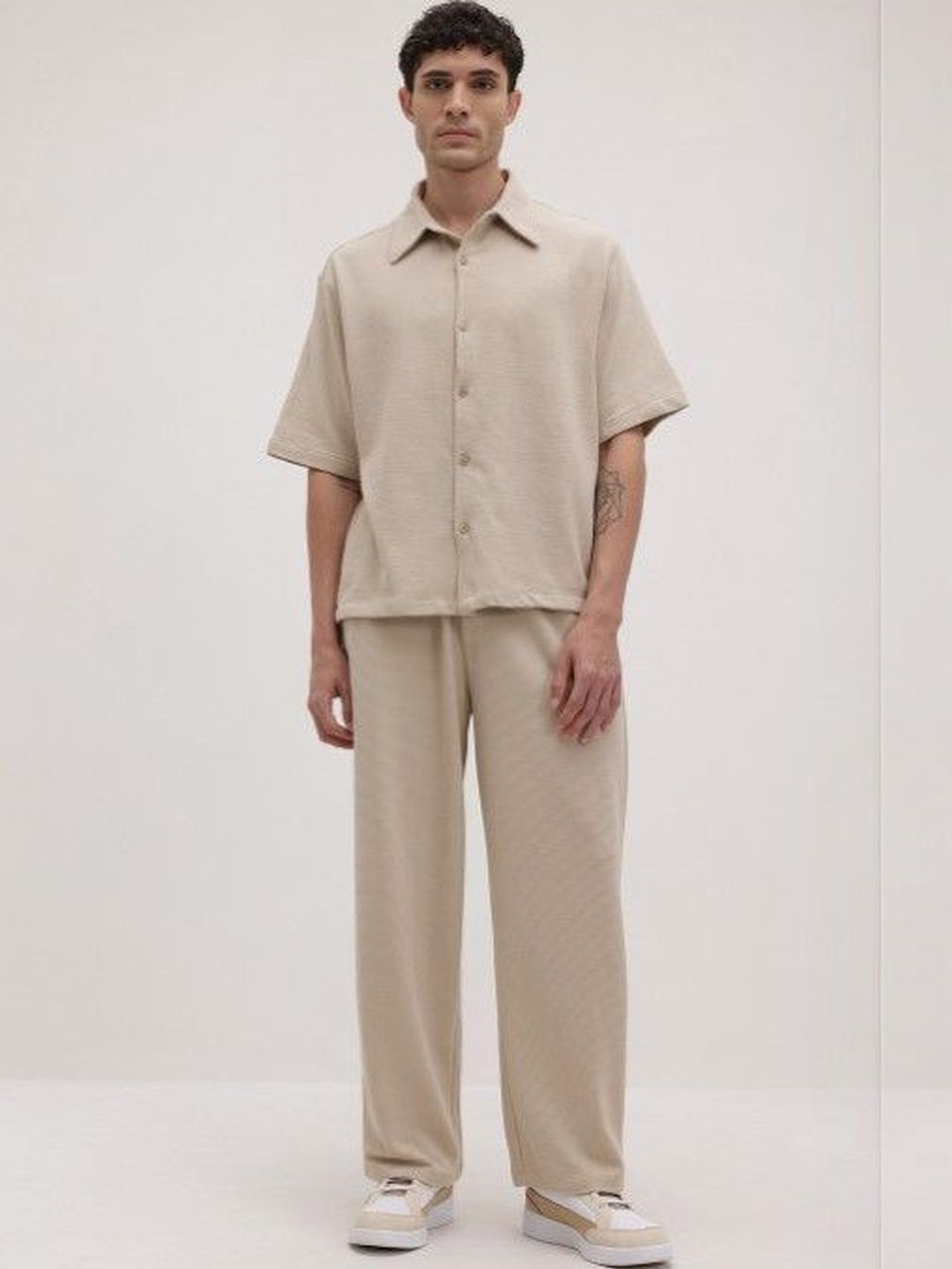 Solid Shirt with Trousers