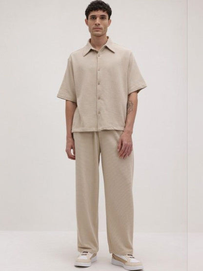 Solid Shirt with Trousers