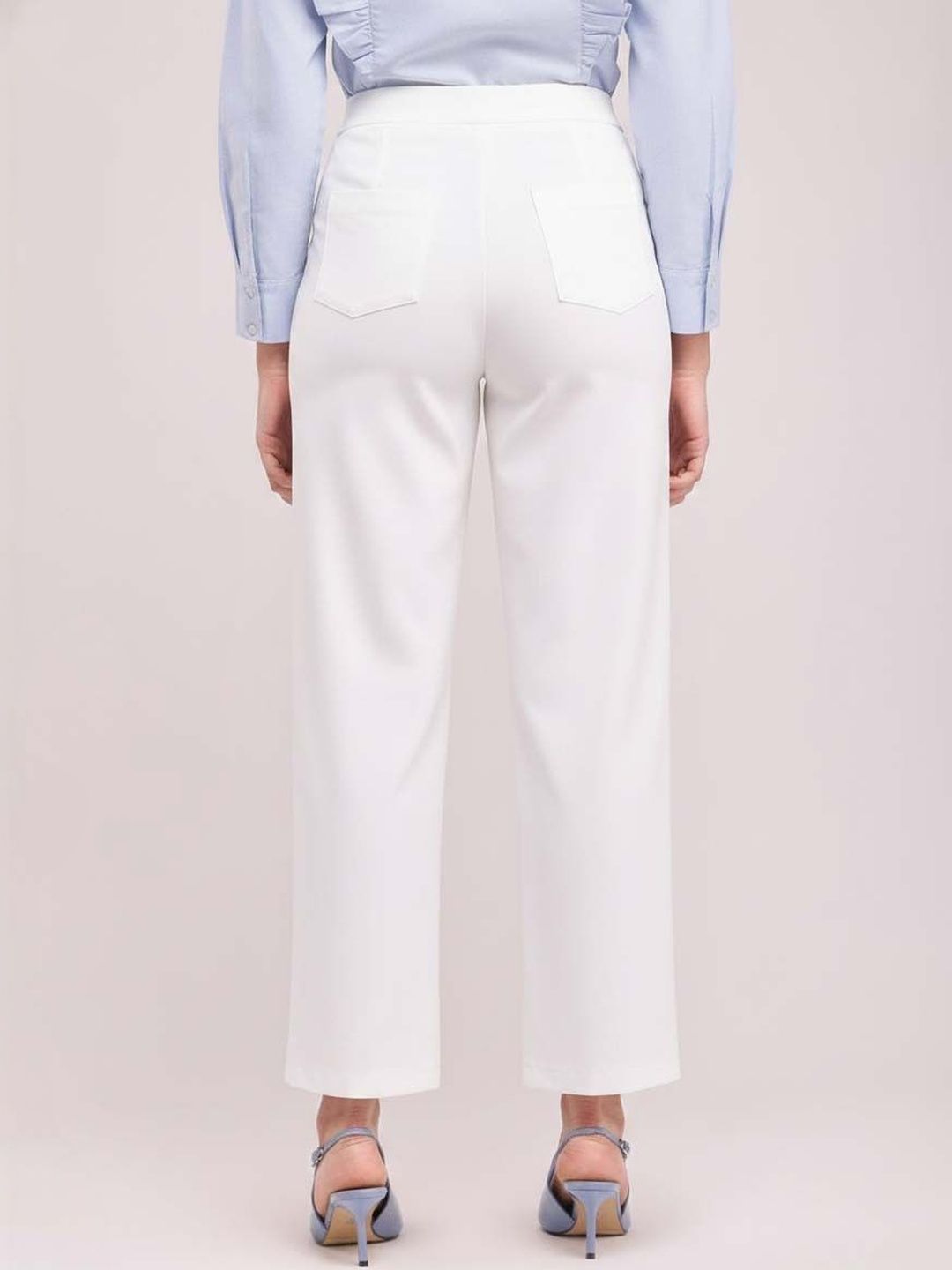 Women Straight Fit Wrinkle Free Trousers