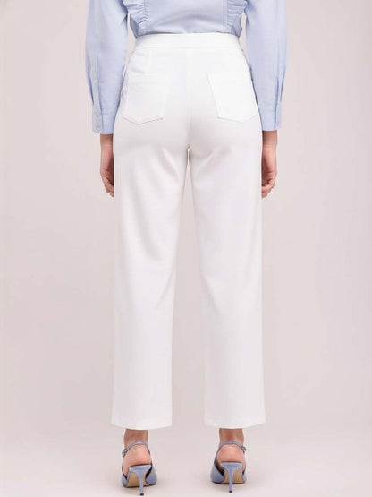 Women Straight Fit Wrinkle Free Trousers