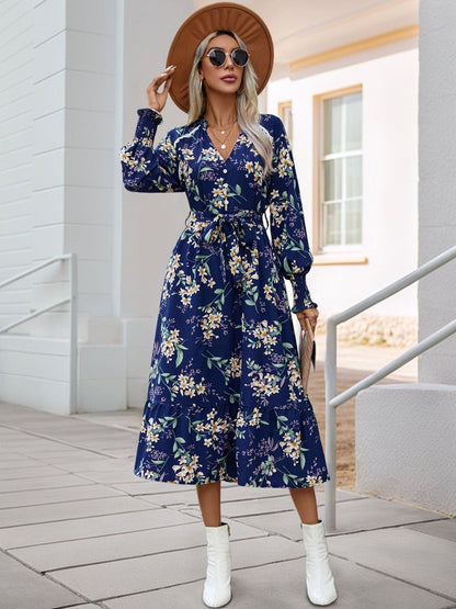 Women's Nowi Floral Print Fit & Flare Midi Dress