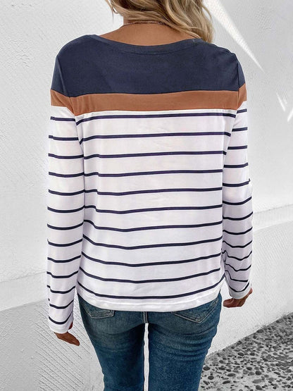 NOWI Women Striped T-shirt