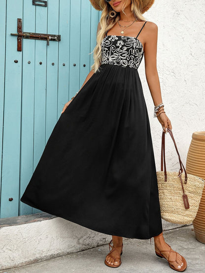 Floral Print Fit & Flare Midi Dress