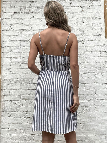 Striped Fit & Flare Dress