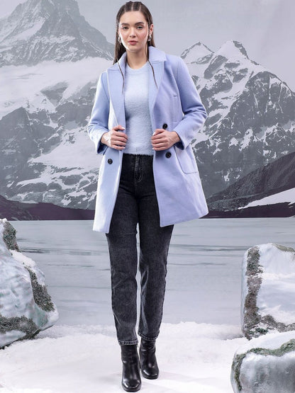 Women Notched Lapel Double-Breasted Casual Blazers