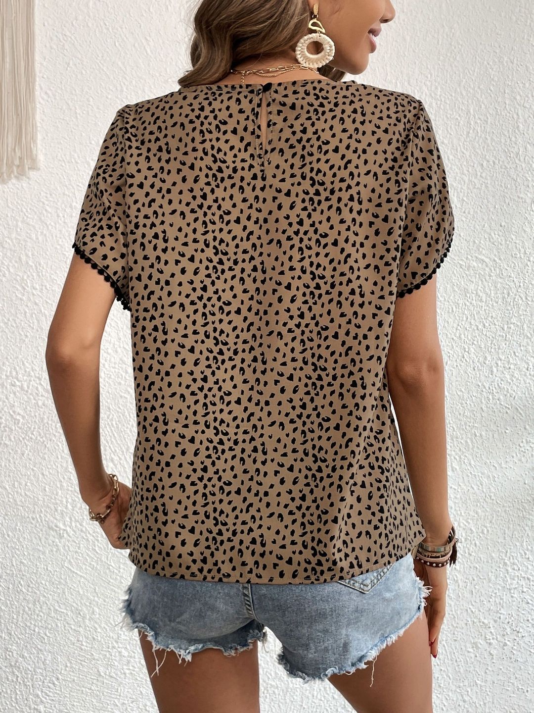 Animal Print Cotton Top