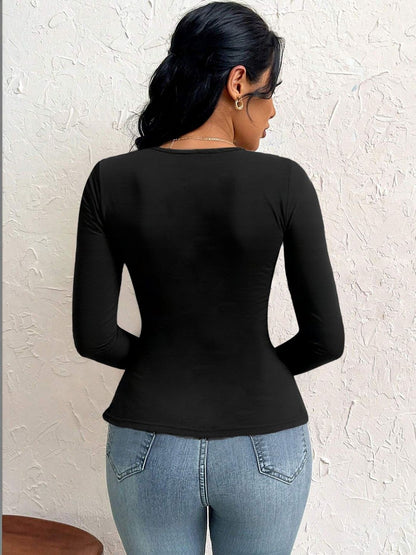Women's Black Cotton Top Printed Regular Fit
