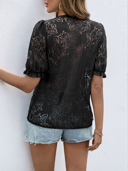 Women Semi Sheer Casual Shirt