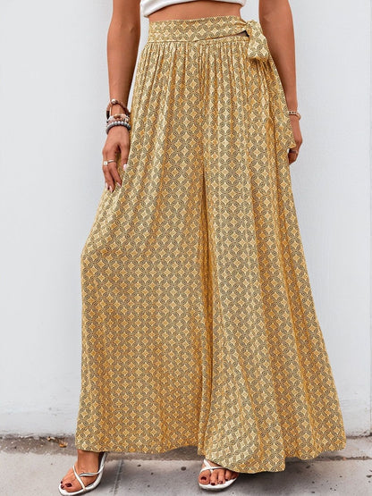 Women Printed High-Rise Non Iron Trousers