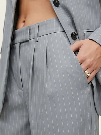 Striped Coat with Trousers
