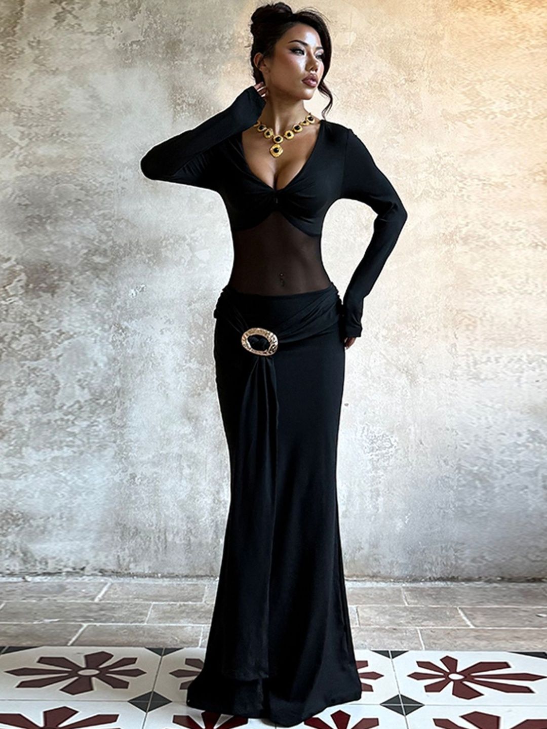 Women's Black Maxi Dress Blend