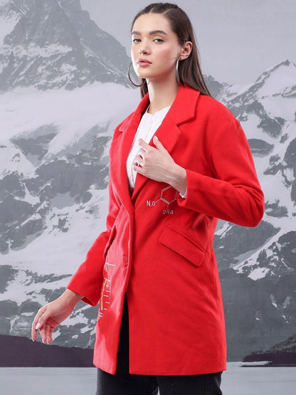 Nowi Solid Single Breasted Coats