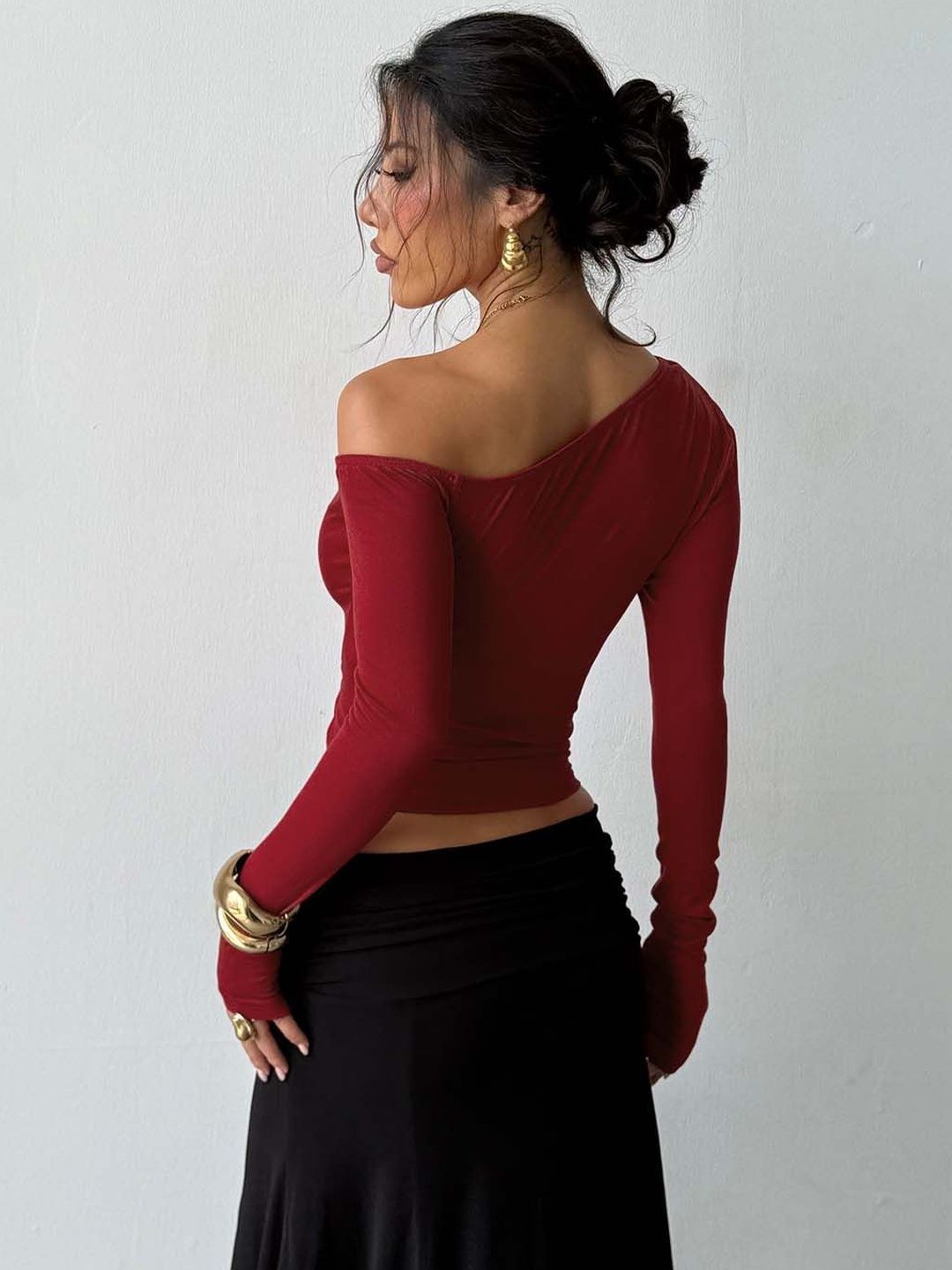 One Shoulder Crop Top