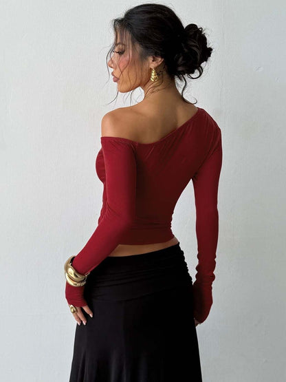 One Shoulder Crop Top