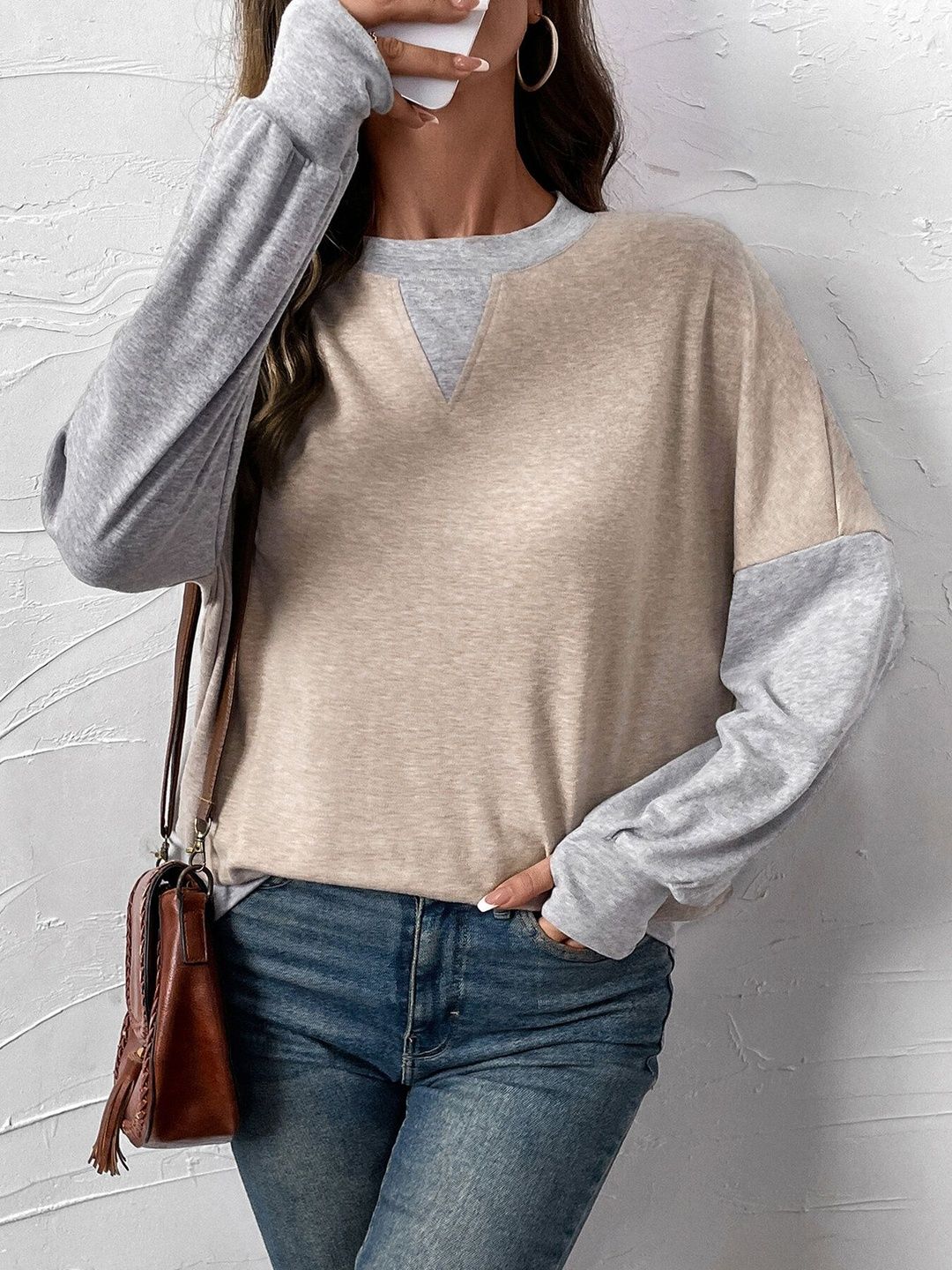 Women Colourblocked Sweatshirt