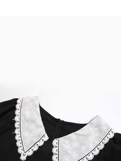 NOWI Puff Sleeve Fit & Flare Dress