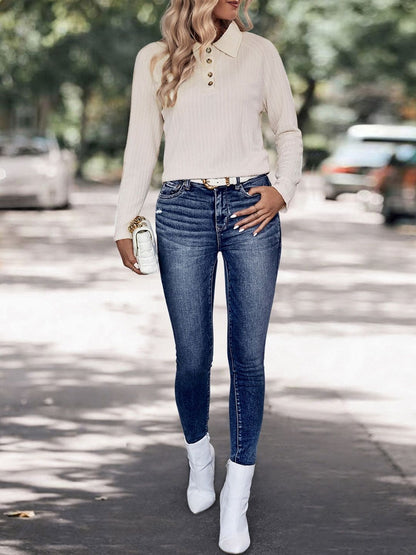 Women Polo Collar T-shirt