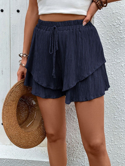 Shorts in Blue cotton Style 20 - Nowi Korean Fashion