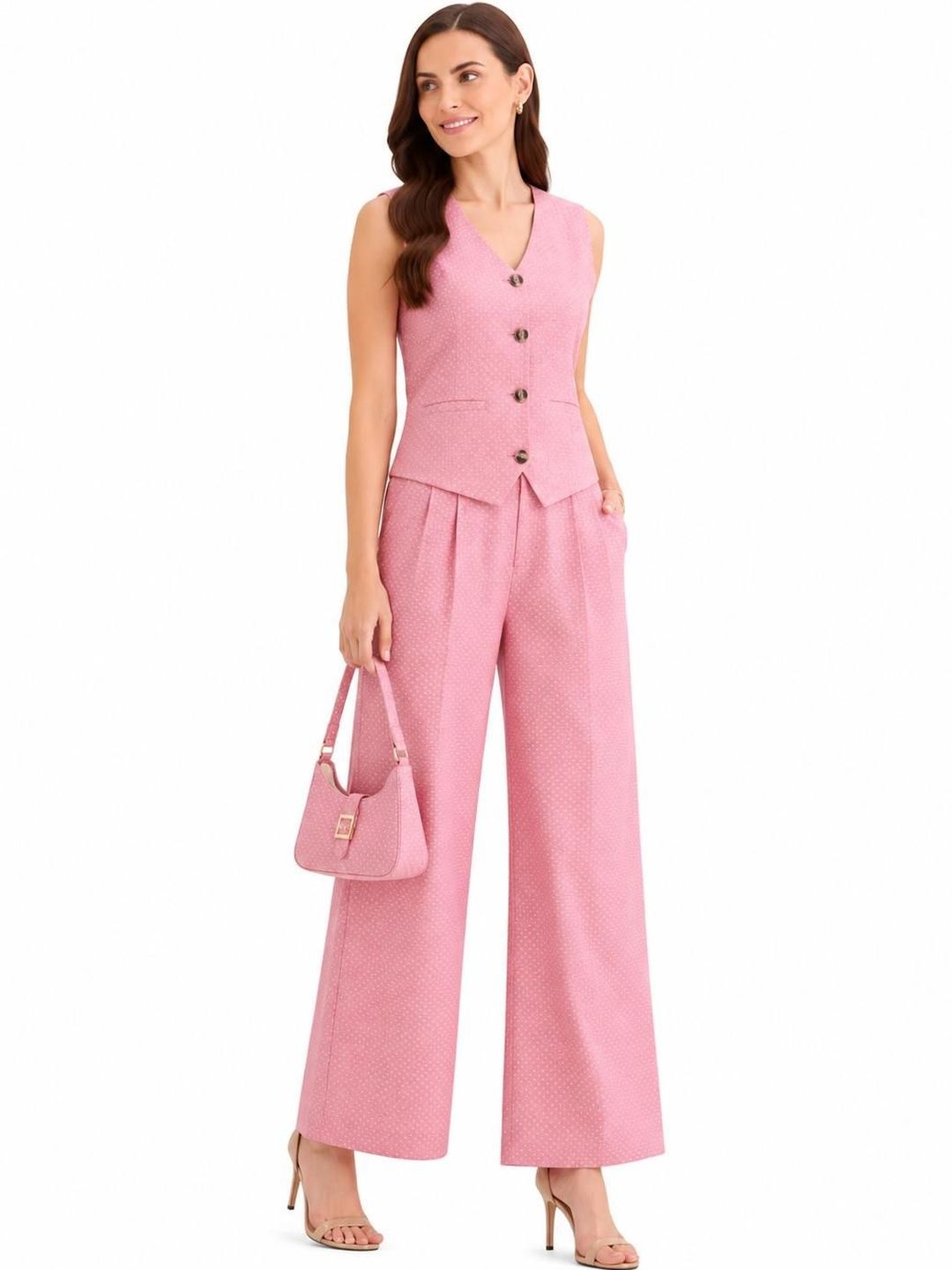 Self Design Vest Top with Trousers