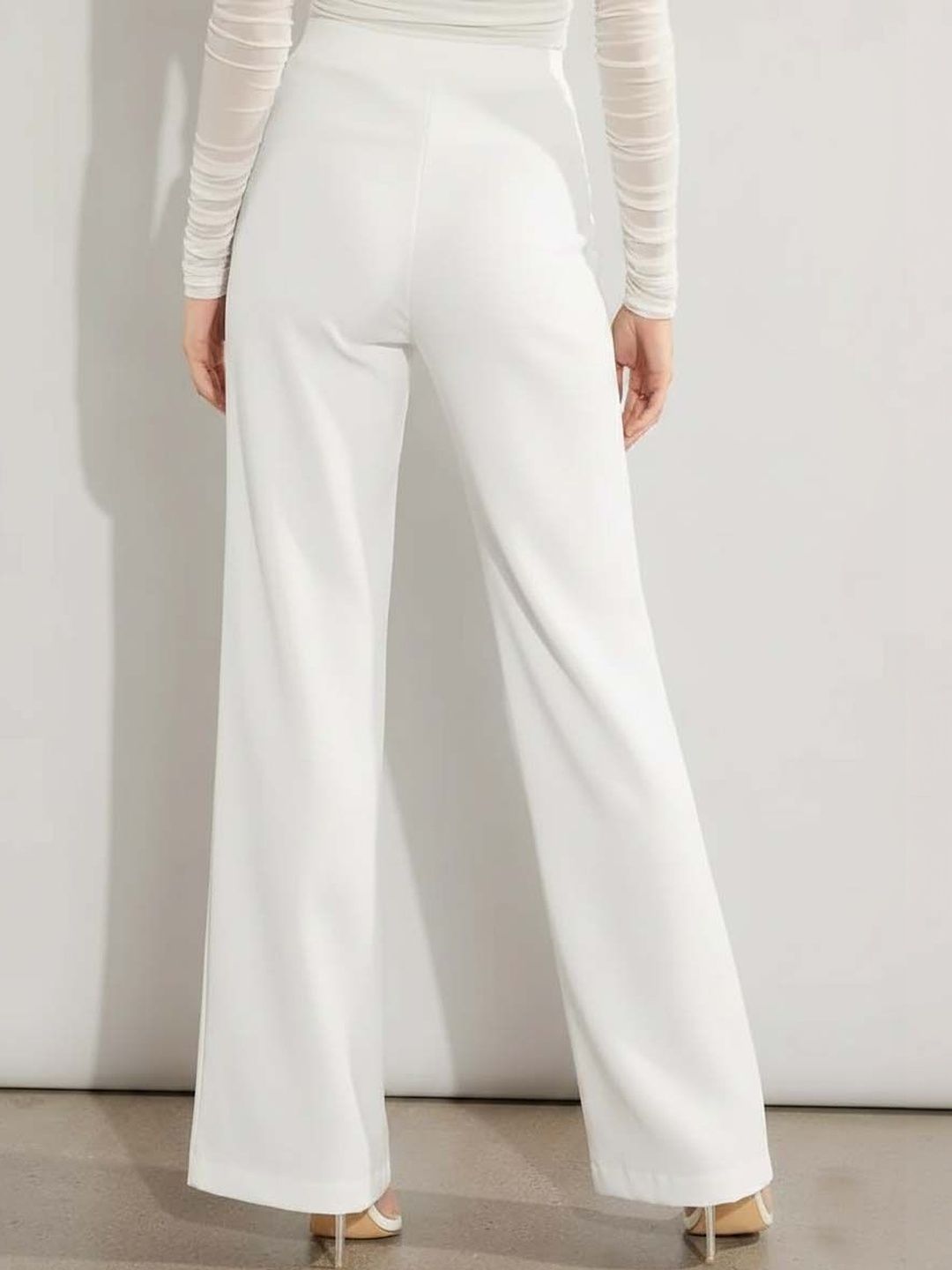 Women Straight Fit Wrinkle Free Trousers