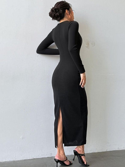 Women's Black Bodycon Maxi Dress Blend