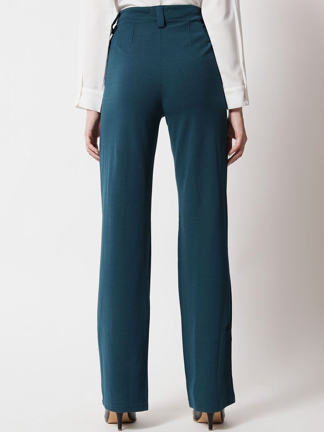 Women Pack Of 2 High-Rise Regular Fit Formal Trousers