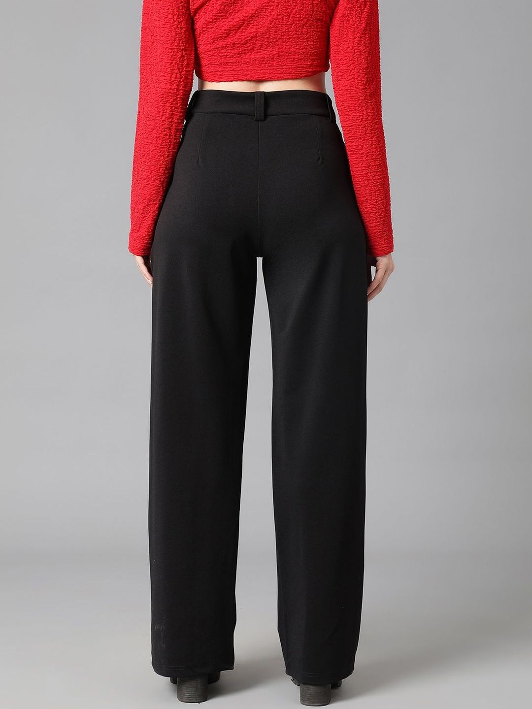 Women High-Rise Regular Fit Formal Trousers
