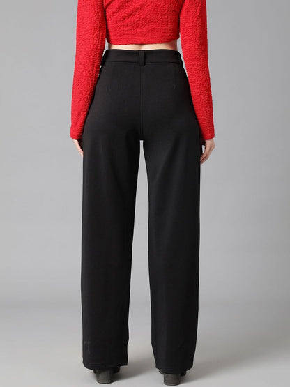 Women High-Rise Regular Fit Formal Trousers