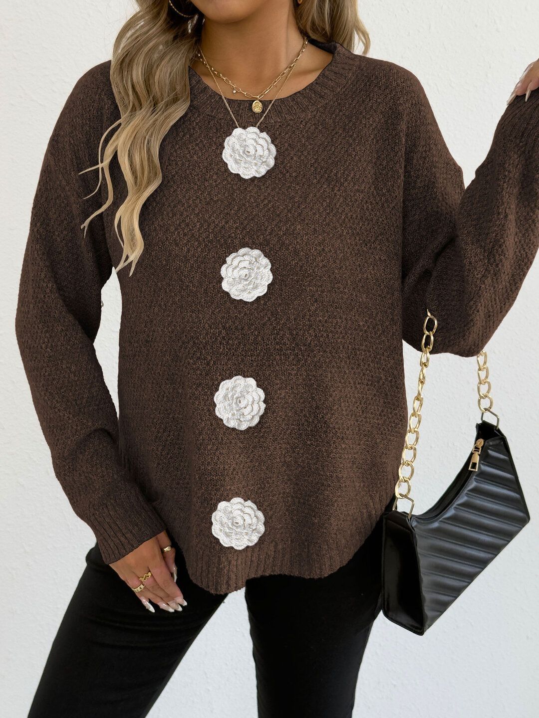 Women Pullover with Applique Detail