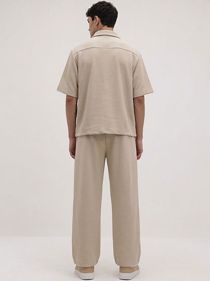Solid Shirt with Trousers