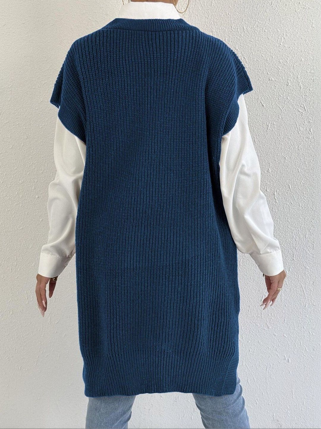 Women Ribbed Sweater Vest
