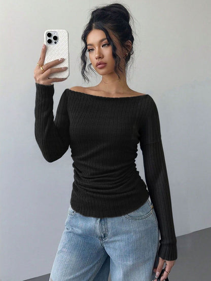 Women's Black Top Blend Printed Regular Fit