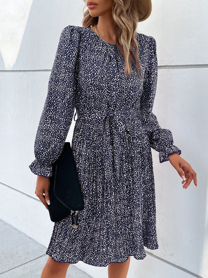 Women's Grey Nowi Print Fit & Flare Dress