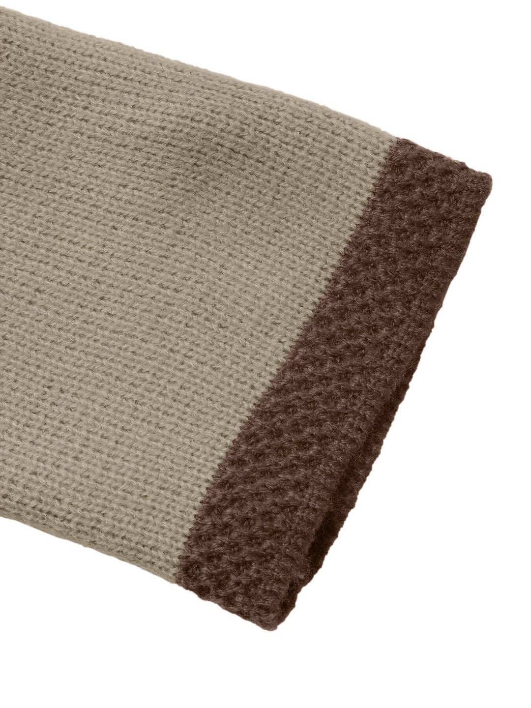 Women's Beige Colourblocked Cardigan