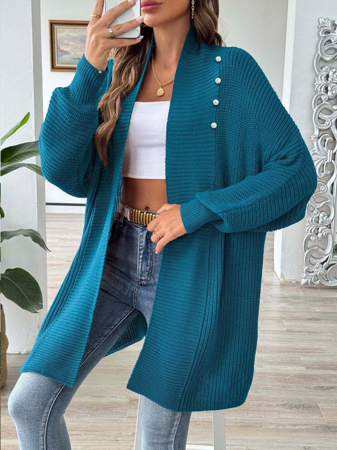 Women Ribbed Cardigan