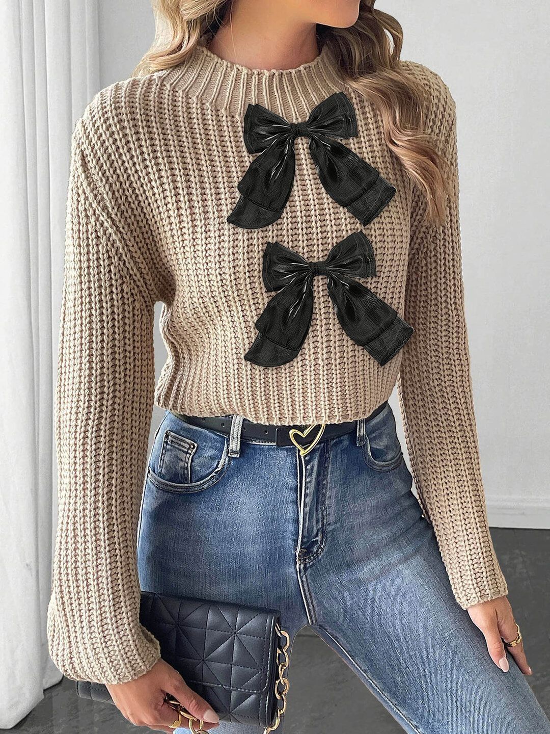 Women Ribbed Crop Pullover
