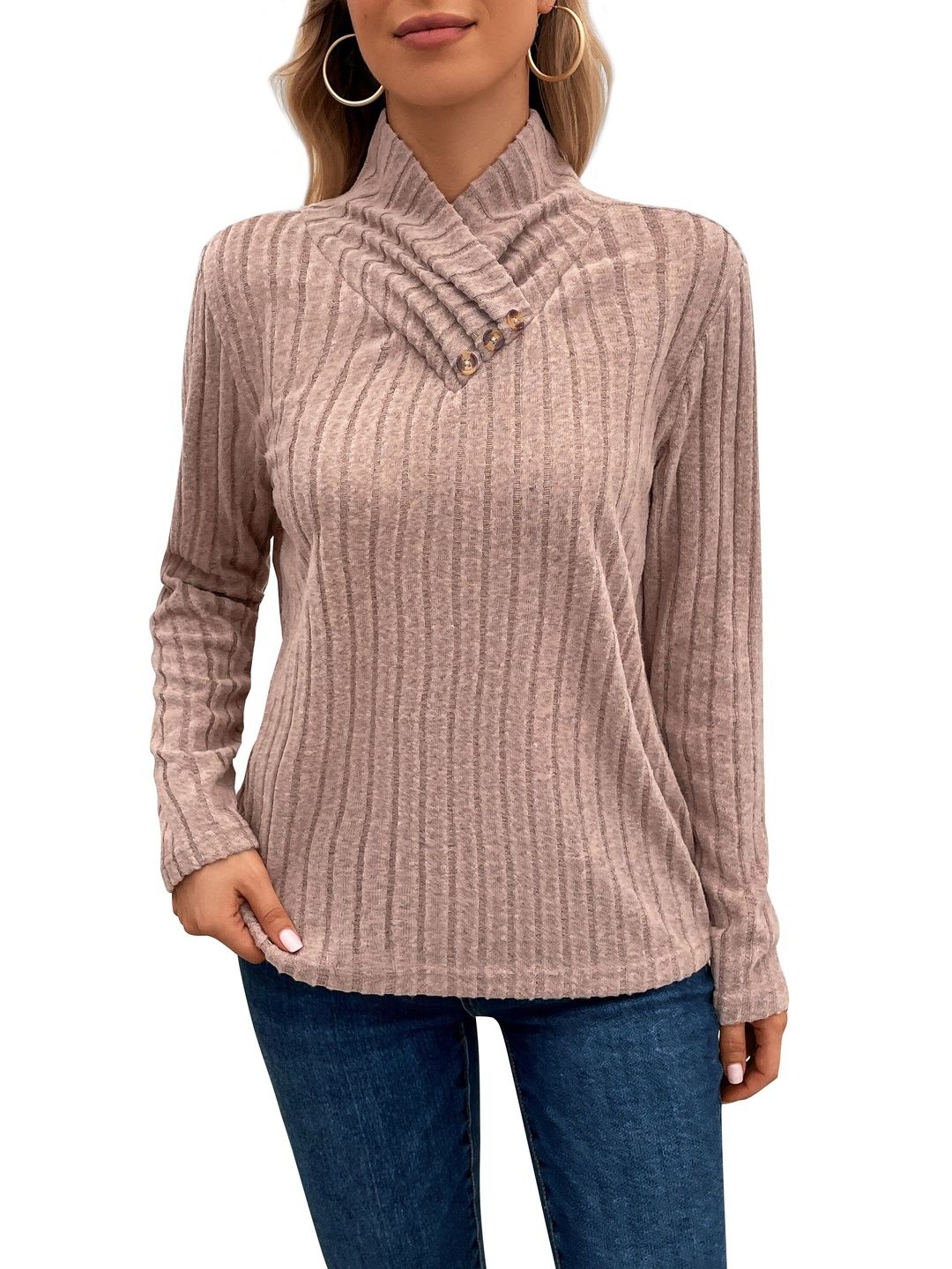 Women High Neck T-shirt