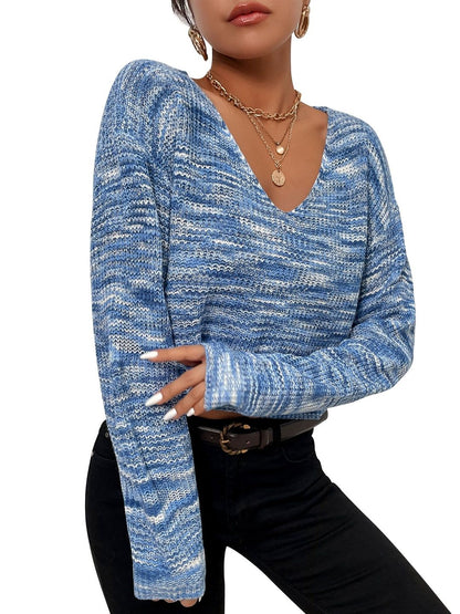 Women's Blue Crop Pullover